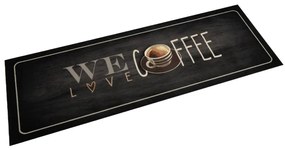 vidaXL Χαλί Κουζίνας Πλενόμενο Επιγραφή Coffee 60x180 εκ. Βελούδο
