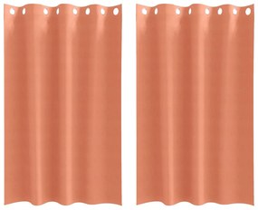 vidaXL Κουρτίνες με κουρτίνες 2 pcs Τερακότα 175x140εκ. Πολυεστέρας