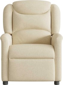 vidaXL Πολυθρόνα Ανακλινόμενη Κρεμ Υφασμάτινη