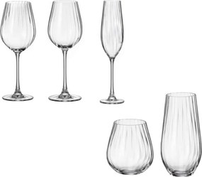 Σετ Κρυστάλλινα Ποτήρια Columba Optic - Crystal Bohemia  – 30τμχ