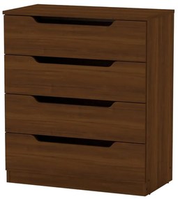 Συρταριέρα Azenor pakoworld 4ων συρταριών καρυδί 72x38x83εκ