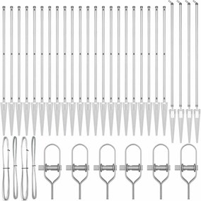 vidaXL Στύλος Περιφράξεων 26 pcs Γκρι 3,2 x 3,2 x 185 εκ