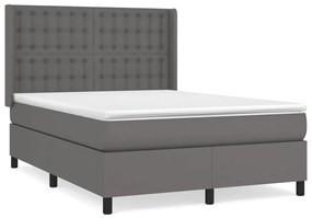 ΚΡΕΒΑΤΙ BOXSPRING ΜΕ ΣΤΡΩΜΑ ΓΚΡΙ 140X200ΕΚ. ΑΠΟ ΣΥΝΘΕΤΙΚΟ ΔΕΡΜΑ 3132505