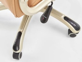 Καρέκλα γραφείου Houston 189, Ανοιχτό καφέ, 112x67x70cm, 15 kg, Με ρόδες, Με μπράτσα, Μηχανισμός καρέκλας: Κλίση | Epipla1.gr