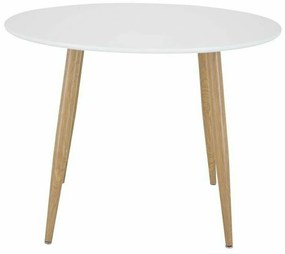 Τραπέζι Dallas 126, Άσπρο, Δρυς, 75cm, 20 kg, Ινοσανίδες μέσης πυκνότητας, Μέταλλο | Epipla1.gr