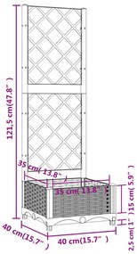 ΖΑΡΝΤΙΝΙΕΡΑ ΚΗΠΟΥ ΜΕ ΚΑΦΑΣΩΤΟ ΜΑΥΡΟ 40 X 40 X 121,5 ΕΚ. ΑΠΟ PP 318268