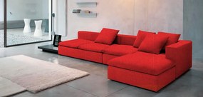 Γωνιακός καναπές Lory-300φ 155β εκ.-Κόκκινο