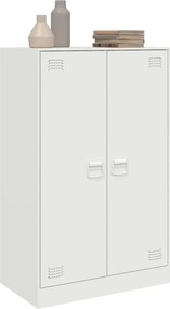 vidaXL Μπουφές Λευκός 67x39x107 εκ. από Ατσάλι