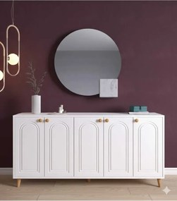 Stewehome μποέμ κονσόλα με mdf πόρτα 180x40x87 cm