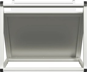 vidaXL Ράφι Καυσόξυλων Λευκό 70x43x34,5 εκ. Χάλυβας ψυχρής έλασης