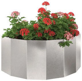vidaXL Γλάστρα Ασημί 90 x 45 x 35 cm Ανοξείδωτο ατσάλι