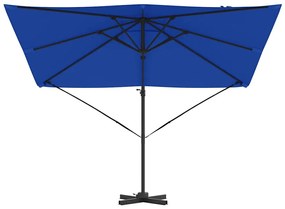 vidaXL Ρώμη Ομπρέλα Μπλε 286 x 285 x 265 εκ Πολυεστέρας και Αλουμίνιο