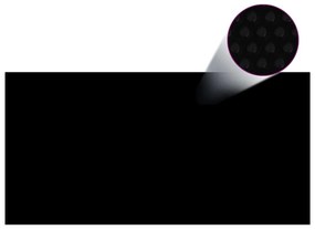 Κάλυμμα Πισίνας Ηλιακό Μαύρο/Μπλε 488x244 εκ. από Πολυαιθυλένιο - Μαύρο