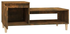 vidaXL Τραπεζάκι Σαλονιού Καπνιστή Δρυς 100x50x45 εκ. Επεξεργασμ. Ξύλο