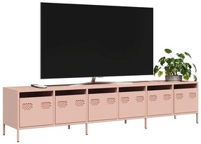 ντουλάπι τηλεόρασης  Ροζ 202x39x43,5 cm Ατσάλι ψυχρής έλασης 3307150