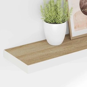 vidaXL Ράφι Τοίχου Δρυς/Λευκό 120x23,5x3,8 εκ. MDF