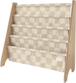 3Sprouts Βιβλιοθήκη από ανακυκλωμένο ύφασμα, Checkerboard beige