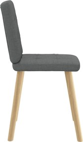 vidaXL Καρέκλες Τραπεζαρίας 4 τεμ Σκούρο Γκρι Υφασμάτινες