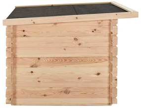 vidaXL Σπιτάκι Σκύλου 122,5x118x82,6 εκ./14 χιλ. Μασίφ Ξύλο Πεύκου