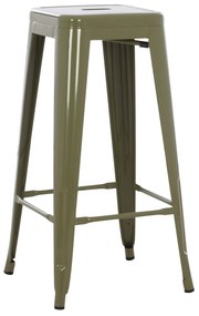 ΣΚΑΜΠΟ BAR ΜΕΤΑΛΛΙΚΟ MELITA ΣΕ DARK OLIVE GREEN HM8642.03 43x43x78 εκ. (1 Τεμμάχια)