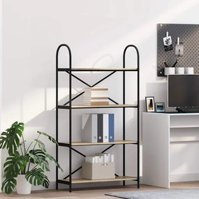 vidaXL Ράφι Βιβλίων Δρύς Sonoma 80 x 30 x 146 εκ Επεξεργασμένο ξύλο