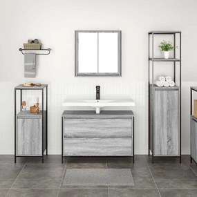 vidaXL Σετ Επίπλων Μπάνιου 3 pcs Γκρίζο Σονομα Επεξεργασμένο ξύλο