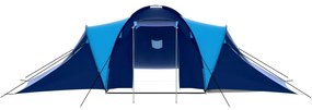 Σκηνή Camping 9 Ατόμων Σκούρο Μπλε / Μπλε Υφασμάτινη - Μπλε