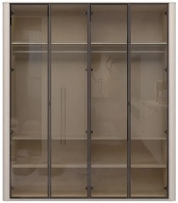 Ντουλάπα Dutchess τετράφυλλη glass