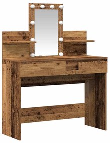 vidaXL Κομοδίνο Παλιό Ξύλο 100 x 40 x 130 εκ Επεξεργασμένο ξύλο