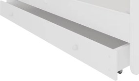 Παιδικό Κρεβάτι Leomari-Λευκό-140 x 70-Με προστατευτικό