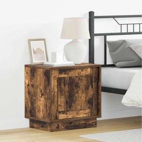 vidaXL Κομοδίνο με Καπνιστό Δρύς 44 x 34.5 x 45 εκ Επεξεργασμένο ξύλο