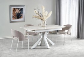 VIVALDI extension table white marble, leg white DIOMMI V-CH-VIVALDI-ST