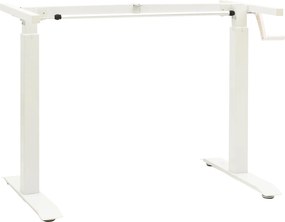 vidaXL Γραφείο Λευκό και Φυσικό 140 x 60 cm Στερεό Ξύλο Δρυός