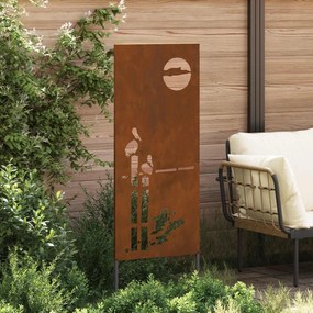 vidaXL Οθόνη Ιδιωτικότητας Κήπου Σκ rusty 50 x 140 εκ