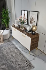 Stewehome κονσόλα mdf με μεμβράνη και πόρτες 160x40x84 cm