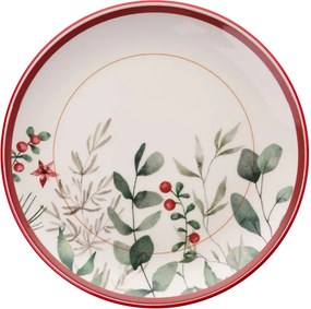 Service Plate Set (6 Pieces) Xmas Cherry Multicolor