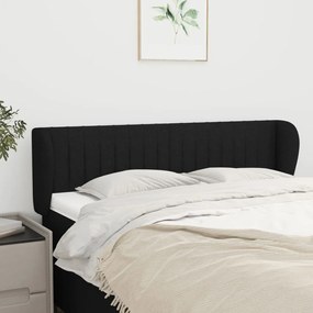 Κεφαλάρι με Πτερύγια Μαύρο 147 x 23 x 78/88 εκ. Υφασμάτινο 3117382