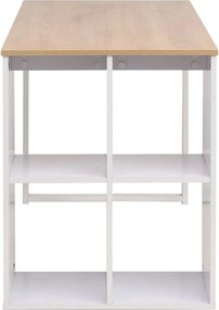vidaXL Γραφείο Δρυς και Λευκό 120 x 60 x 75 εκ.
