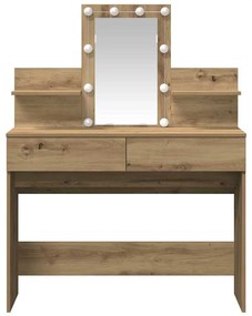 vidaXL Κομοδίνο artisan δρυς 100 x 40 x 130 εκ Επεξεργασμένο ξύλο