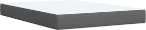vidaXL Κρεβάτι Boxspring με Στρώμα Σκούρο Γκρι 140x190 εκ. Υφασμάτινο