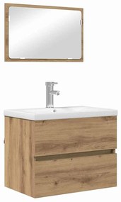 vidaXL Σετ Επίπλων Μπάνιου 3 pcs Μαύρη δρυς 60 x 38.5 x 45 cm