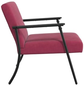 vidaXL Πολυθρόνα Κόκκινο 59 x 75 x 78 εκ Βελούδο