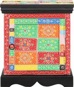 vidaXL Κομοδίνο Πολύχρωμο 40x35x45 cm από μασίφ ξύλο Mango