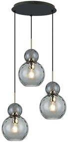 Φωτιστικό Οροφής Firenze 4294500 Φ42x150cm 3xE27 40W Smoke-Gold Viokef