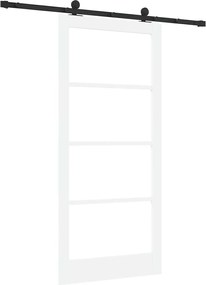vidaXL Συρόμενη Πόρτα ORKDAL Λευκό και Μαύρο 93 x 202 cm