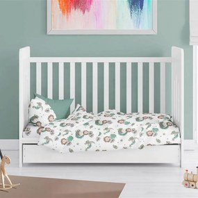 Σεντόνι Βρεφικό Lion 534 Green DimCol Λίκνου 80x110cm 100% Βαμβάκι