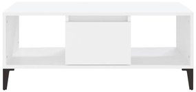 vidaXL Τραπεζάκι Σαλονιού Λευκό 90 x 50 x 36,5 εκ. Επεξεργασμένο Ξύλο