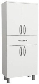 Ντουλάπι κουζίνας - μπάνιου Montana Megapap χρώμα λευκό 59,4x31,5x140εκ.