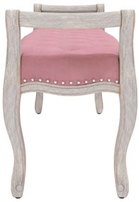 vidaXL Πάγκος Ροζ 110x45x60 εκ. Βελούδινος