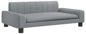 vidaXL Κρεβάτι Σκύλου Ανοιχτό Γκρι 90 x 53 x 30 εκ. Υφασμάτινο